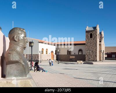 Kirche San Antonio de Padua. Bergbaustadt San Antonio de los Cobres, Hauptort im departamento Los Andes in der Provinz Salta. Südamerika, Argentinien Stockfoto