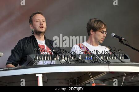 Basement Jaxx beim Wireless Festival 2009 im Hyde Park, London. Stockfoto