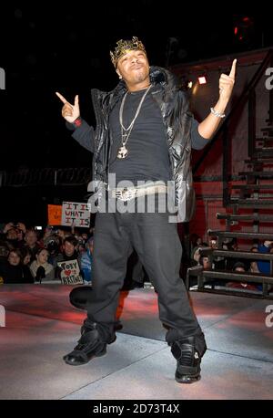 Sisqo wird aus dem Celebrity Big Brother Haus in den Elstree Studios in Borehamwood vertrieben. Stockfoto