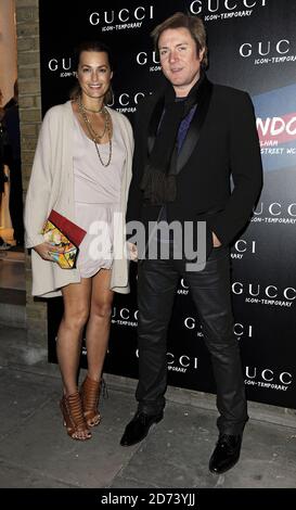 Yasmin Le Bon und Simon Le Bon nehmen an der Eröffnung des Gucci Icon Temporary Pop Up Stores im Zentrum von London Teil. Stockfoto