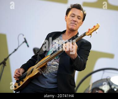 Martin Kemp vom Spandau Ballet tritt beim Isle of Wight Festival in Newport auf der Isle of Wight auf. Stockfoto