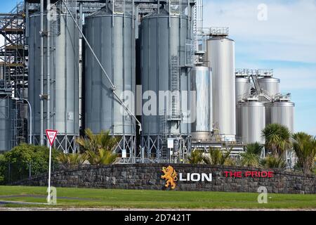 AUCKLAND, NEUSEELAND - 24. März 2019: Auckland / Neuseeland - 24 2019. Juli: Blick auf die Lion Pride Brauerei in East Tamaki Stockfoto