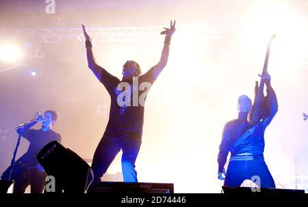 Pendel beim Leeds Festival im Bramham Park in West Yorkshire. Stockfoto