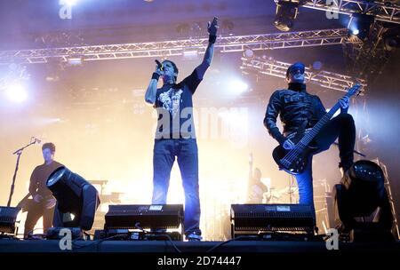 Pendel beim Leeds Festival im Bramham Park in West Yorkshire. Stockfoto