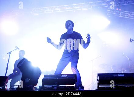 Pendel beim Leeds Festival im Bramham Park in West Yorkshire. Stockfoto