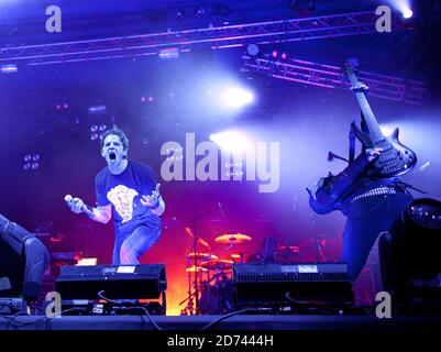 Pendel beim Leeds Festival im Bramham Park in West Yorkshire. Stockfoto