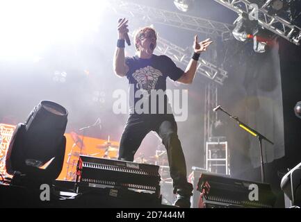 Pendel beim Leeds Festival im Bramham Park in West Yorkshire. Stockfoto