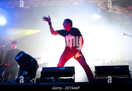 Pendel beim Leeds Festival im Bramham Park in West Yorkshire. Stockfoto