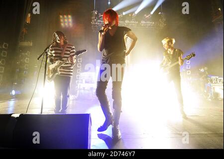 My Chemical Romance treten im Hammersmith Apollo in West London auf. Stockfoto