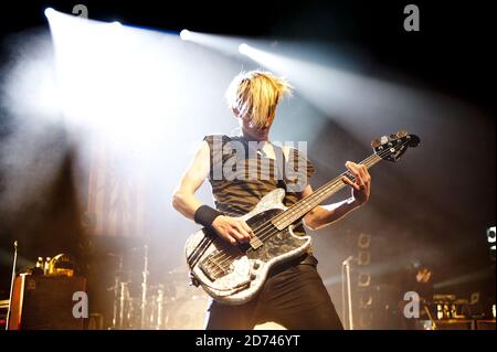 My Chemical Romance treten im Hammersmith Apollo in West London auf. Stockfoto