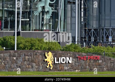AUCKLAND, NEUSEELAND - 24. März 2019: Auckland / Neuseeland - 24 2019. Juli: Blick auf die Lion Pride Brauerei in East Tamaki Stockfoto