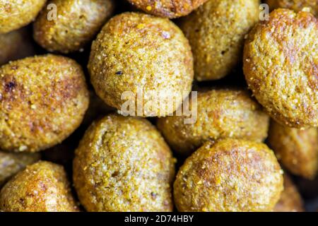 Getrocknete Hundefutter Hintergrund. Nahaufnahme. Makro Stockfoto