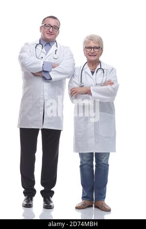 In vollem Wachstum. Zwei erfahrene Ärzte stehen zusammen. Stockfoto