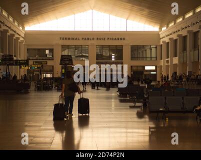 Flughafen Málaga - Terminal 2 - Pablo Ruiz Picasso - Andalusien, Spanien. Stockfoto