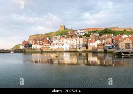 Whitby Harbour East Cliff Landscape, Whitby, North Yorkshire Stockfoto