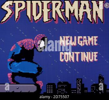 Spider-man - Nintendo Game Boy Color Videogame - redaktionelle Verwendung Nur Stockfoto