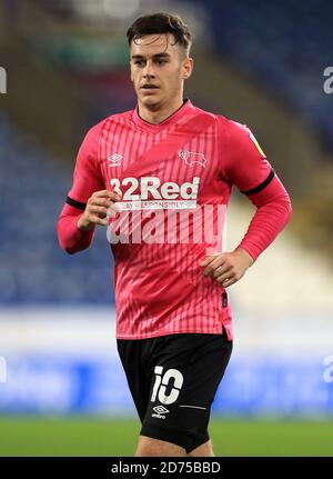 Tom Lawrence von Derby County in Aktion während des Sky Bet Championship-Spiels im John Smith's Stadium, Huddersfield. Stockfoto