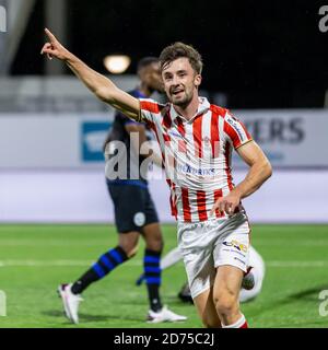 Oss, Niederlande. Oktober 2020. OSS, 20-10-2020, Frans Heesen Stadion, Fußballsaison 2020/2021, Niederländer Keuken Kampioen Divisie, Top Oss - Den Bosch, Top Oss Spieler Mart Remanscelebrating das Tor, das er während des Spiels erzielte Top Oss - Den Bosch Credit: Pro Shots/Alamy Live News Stockfoto