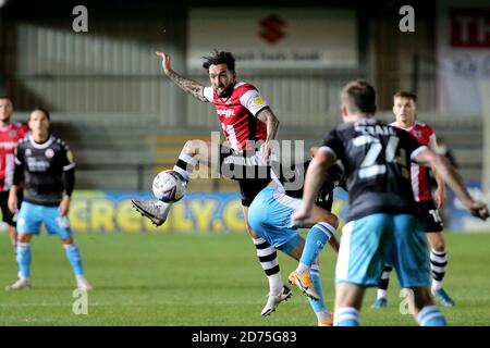 Exeter, Großbritannien. Oktober 2020. Ryan Bowman von Exeter City während des EFL Sky Bet League 2 Spiels zwischen Exeter City und Crawley Town im St James' Park, Exeter, England am 20. Oktober 2020. Foto von Dave Peters. Nur redaktionelle Verwendung, Lizenz für kommerzielle Nutzung erforderlich. Keine Verwendung bei Wetten, Spielen oder Veröffentlichungen einzelner Vereine/Vereine/Spieler. Kredit: UK Sports Pics Ltd/Alamy Live Nachrichten Stockfoto