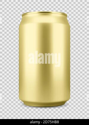Realistische Aluminium-Softdrink oder Bierkänschen Stock Vektor
