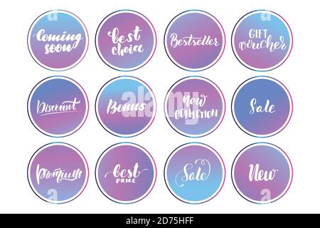 Textmarkierungssymbol für Titelbild mit Text. Markieren Sie Story. Stock Vektor