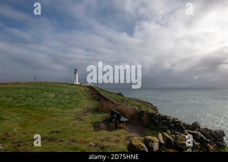 Leuchtturm am Mull of Galloway, Schottlands südlichster Punkt Stockfoto