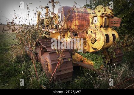 Verlassene Aushub Ausrüstung Stockfoto