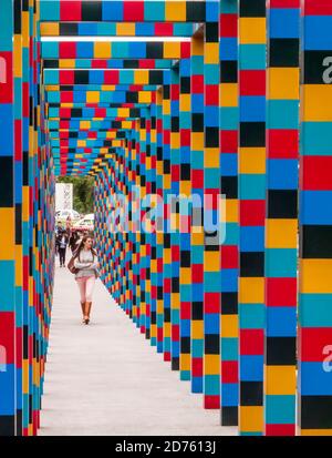 Farbenfrohe Fußgängerzone, Polanco, Mexiko-Stadt, Mexiko Stockfoto