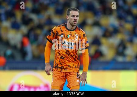 aron Ramsey von Juventus während der UEFA Champions League, Gruppenphase, Gruppe G Fußballspiel zwischen Dynamo Kiew und Juventus am 20. Oktober 2020 bei Stockfoto