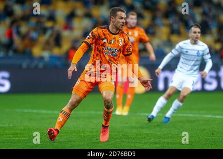 aron Ramsey von Juventus während der UEFA Champions League, Gruppenphase, Gruppe G Fußballspiel zwischen Dynamo Kiew und Juventus am 20. Oktober 2020 bei Stockfoto