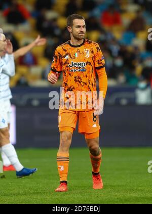 aron Ramsey von Juventus während der UEFA Champions League, Gruppenphase, Gruppe G Fußballspiel zwischen Dynamo Kiew und Juventus am 20. Oktober 2020 bei Stockfoto