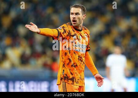 aron Ramsey von Juventus während der UEFA Champions League, Gruppenphase, Gruppe G Fußballspiel zwischen Dynamo Kiew und Juventus am 20. Oktober 2020 bei Stockfoto