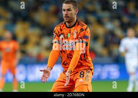 aron Ramsey von Juventus während der UEFA Champions League, Gruppenphase, Gruppe G Fußballspiel zwischen Dynamo Kiew und Juventus am 20. Oktober 2020 bei Stockfoto