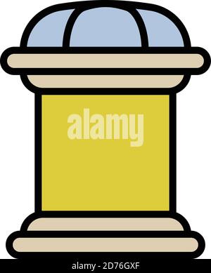 Werbesymbol für Außenwerbung. Outline Werbung Außenwerbung Vektor-Symbol für Web-Design isoliert auf weißem Hintergrund Stock Vektor