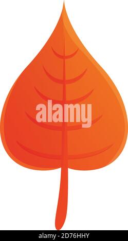 Pappel Herbstbaum Ikone. Cartoon von Pappel Herbst Baum Vektor-Symbol für Web-Design isoliert auf weißem Hintergrund Stock Vektor