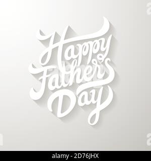 Happy Fathers Day Schriftzug Stock Vektor