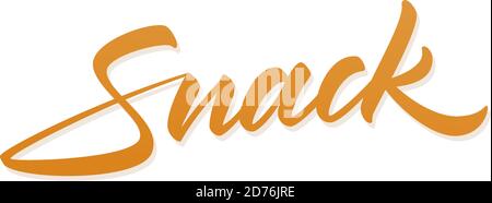 Beschriftung für Snack-Vektor Stock Vektor