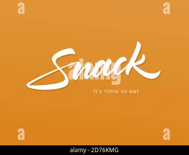 Beschriftung für Snack-Vektor Stock Vektor