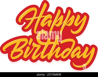 Vektortext „alles gute zum Geburtstag“ Stock Vektor