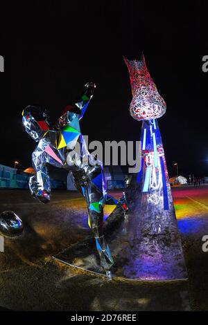 Gangneung, Südkorea. Kredit: MATSUO. Februar 2018. Allgemeine Ansicht Eisschnelllauf : Frauen Massenstart Finale in Gangneung Oval während der PyeongChang 2018 Olympischen Winterspiele in Gangneung, Südkorea. Kredit: MATSUO .K/AFLO SPORT/Alamy Live Nachrichten Stockfoto