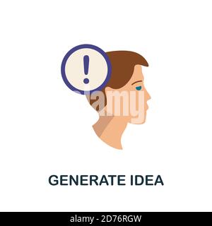 Symbol Idee erzeugen. Einfaches Element aus Business Motivation Sammlung. Kreativ Generieren Idee Symbol für Web-Design, Vorlagen, Infografiken und vieles mehr Stock Vektor