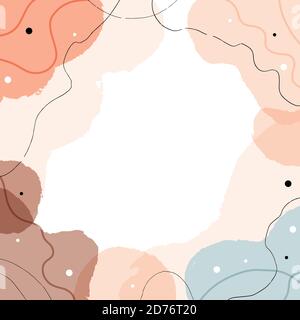 Abstrakt moderner Hintergrund mit fließenden organischen Formen, Pastellfarben Stock Vektor