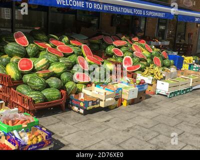 Wassermelone-Verkäufer Stockfoto