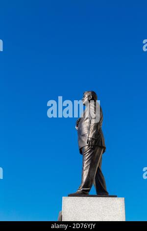 Denkmal des Präsidenten Lech Kaczyński in Warschau, Polen Stockfoto