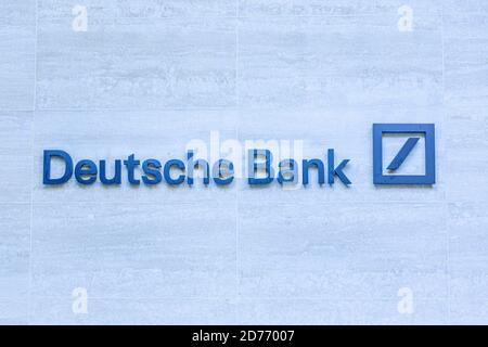 Londoner Büros der Deutschen Bank. Einer der weltweit führenden Finanzdienstleister. 1 Great Winchester Street - EC2N 2DB LONDON Stockfoto