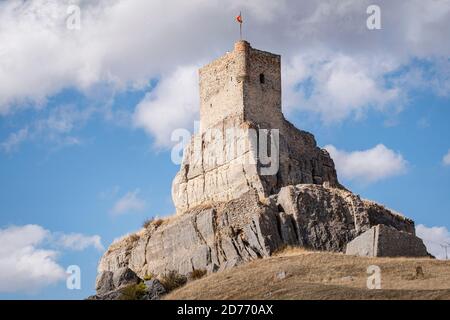 Burg von Atienza, Festung muslimischen Ursprungs, Atienza, Provinz Guadalajara, Spanien Stockfoto