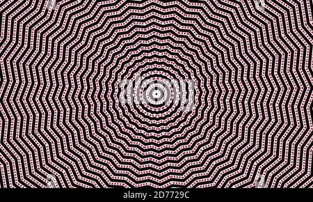 Digital gestaltes Design mit Malwerkzeugen und Kaleidoskop-Effekt Stockfoto