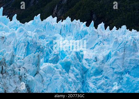 Garibaldi-Gletscher, Darwin-Gebirge, Beagle-Kanal, Tierra del Fuego-Archipel, Magallanes und chilenische Antarktis-Region, Chile, Südamerika Stockfoto