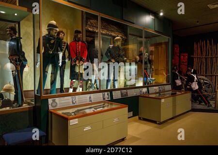 National Army Museum in Waiouru, Nordinsel, Neuseeland. Ausstellungen und Dioramen als Exponate im Museum. Stockfoto