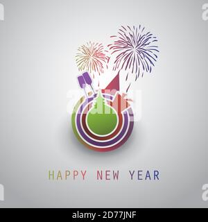 Neujahrskarte Hintergrund - 2014 Stock Vektor